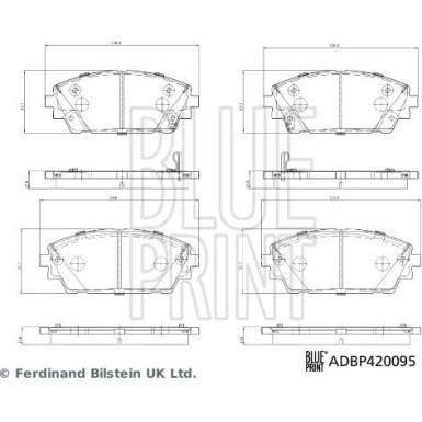 Blue Print Bremsbelagsatz, Scheibenbremse ADBP420095