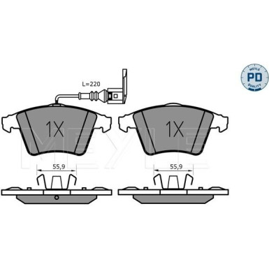 Meyle Bremsbelagsatz, Scheibenbremse MEYLE-PD: Advanced performance and design 025 237 4619/PD Meyle Bremsbelagsatz, Scheibenbremse MEYLE-PD: Advanced performance and design 025 237 4619/PD