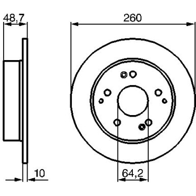BOSCH Bremsscheibe 0 986 479 225
