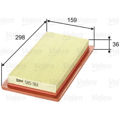 Valeo Luftfilter 585061