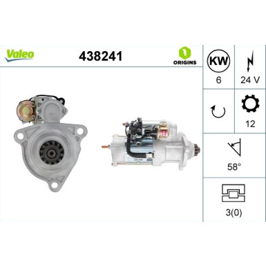 Starter Valeo Origins New OE TECHNOLOGIE 438241