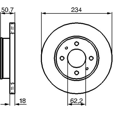 BOSCH Bremsscheibe 0 986 479 264