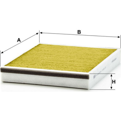 MANN-FILTER FP 25 007 Innenraumfilter FreciousPlus Aktivkohlefilter mit Polyphenol, antibakteriell, Feinstaubfilter (PM 2.5)