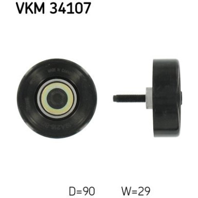 SKF Umlenk-/Führungsrolle, Keilrippenriemen VKM 34107
