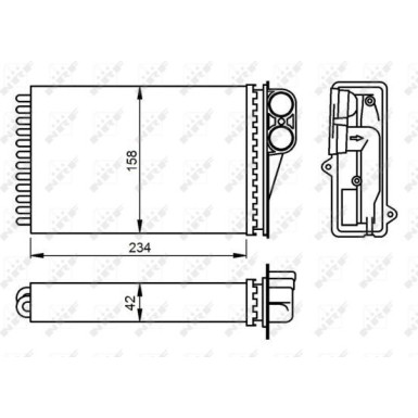 NRF Wärmetauscher, Innenraumheizung EASY FIT 54304