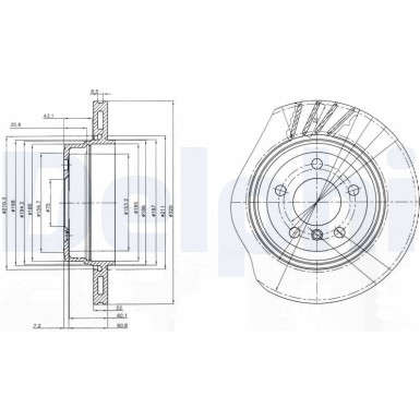 Delphi Bremsscheibe BG3943
