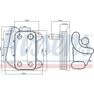 Nissens Ölkühler, Motoröl FIRST FIT 90622