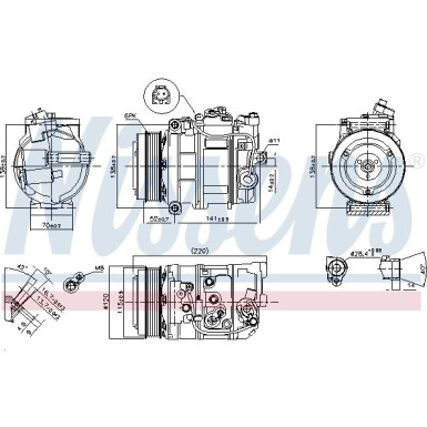 Nissens Kompressor, Klimaanlage FIRST FIT 890379