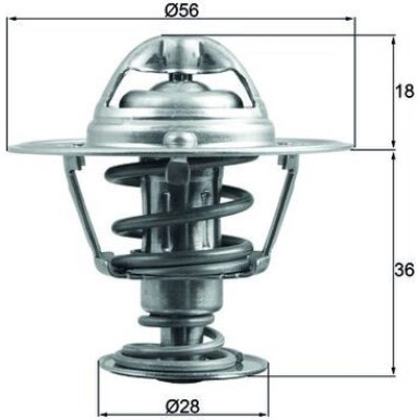 Mahle Thermostat, Kühlmittel BEHR TX 199 88D