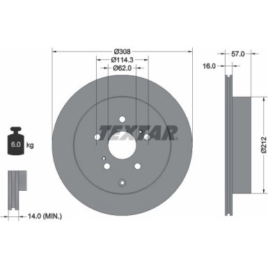 Textar Bremsscheibe 92222200