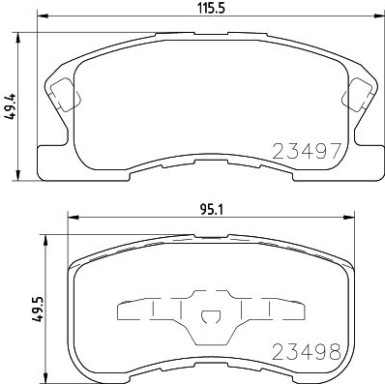 Bremsbelagsatz, Scheibenbremse 8DB 355 017-111 Bremsbelagsatz, Scheibenbremse 8DB 355 017-111