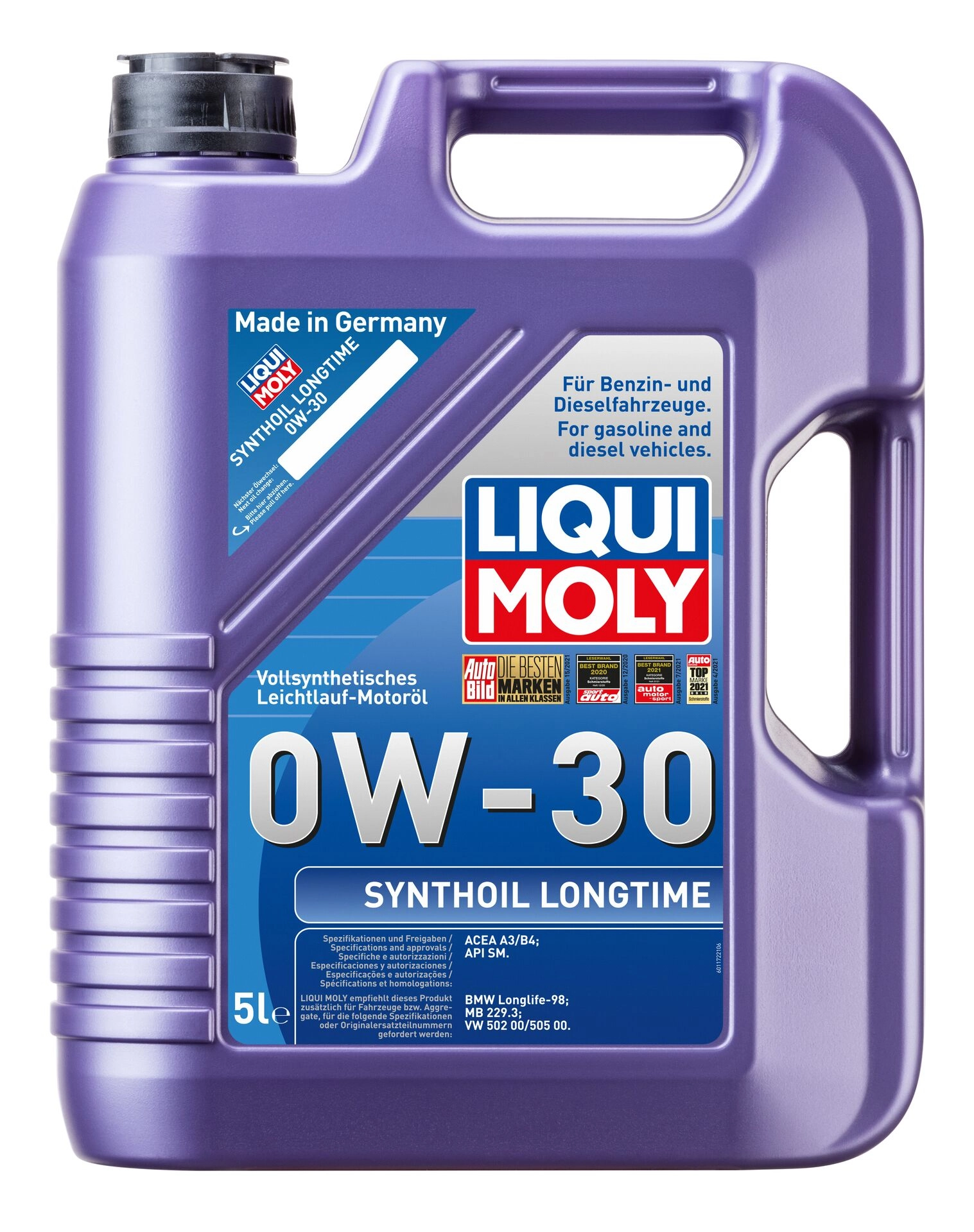 LIQUI MOLY 1172 Synthoil Longtime 0W-30 Motoröl, 5L