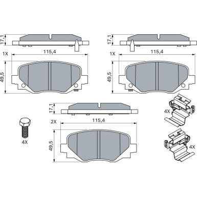 Bremsbelagsatz, Scheibenbremse 0 986 494 930 Bremsbelagsatz, Scheibenbremse 0 986 494 930