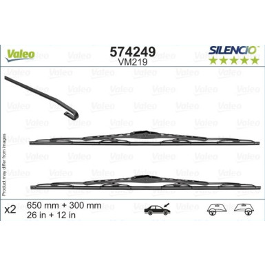 Valeo Wischblatt Scheibenwischer SILENCIO CONVENTIONAL SET 574249