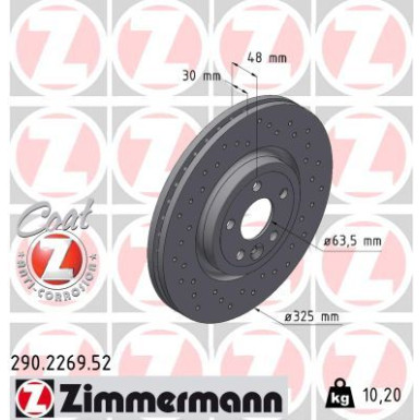 Zimmermann Bremsscheibe SPORT Z 290.2269.52