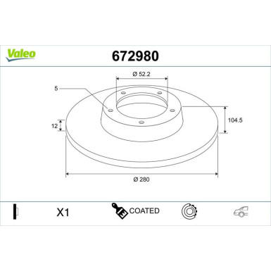 Bremsscheibe 672980 Bremsscheibe 672980