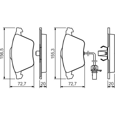 BOSCH Bremsbelagsatz, Scheibenbremse 0 986 494 283 BOSCH Bremsbelagsatz, Scheibenbremse 0 986 494 283