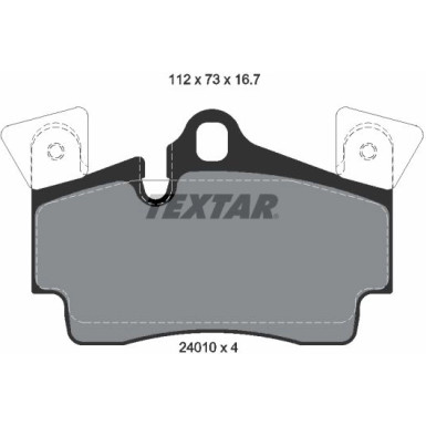 Textar Bremsbelagsatz, Scheibenbremse 2401001 Textar Bremsbelagsatz, Scheibenbremse 2401001