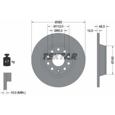 Textar Bremsscheibe PRO 92140803 Textar Bremsscheibe PRO 92140803