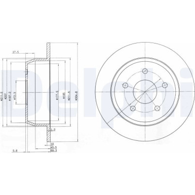 Delphi Bremsscheibe BG3660 Delphi Bremsscheibe BG3660