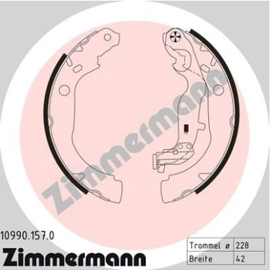 Zimmermann Bremsbackensatz 10990.157.0 Zimmermann Bremsbackensatz 10990.157.0