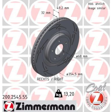 Zimmermann Bremsscheibe BLACK Z 200.2545.55