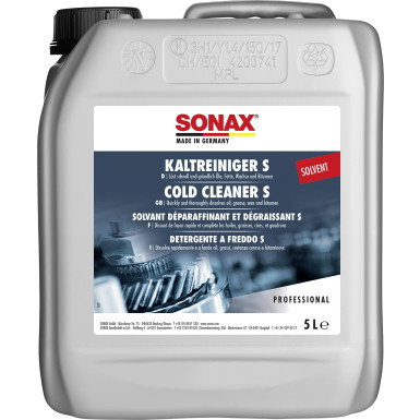 SONAX Kaltreiniger KaltReiniger schnelltrennend, 5L KaltReiniger S 05425000 SONAX Kaltreiniger KaltReiniger schnelltrennend, 5L KaltReiniger S 05425000