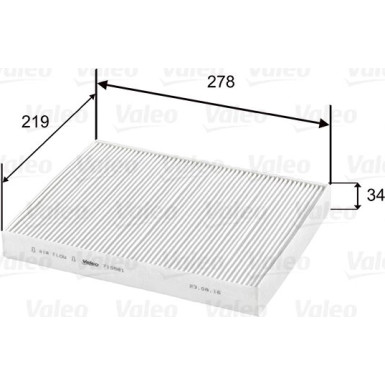 Valeo Filter, Innenraumluft VALEO ESSENTIAL 715581 Valeo Filter, Innenraumluft VALEO ESSENTIAL 715581