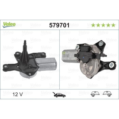 Valeo 579701 Scheibenwischermotor hinten ORIGINAL PART für OPEL Zafira A (T98)