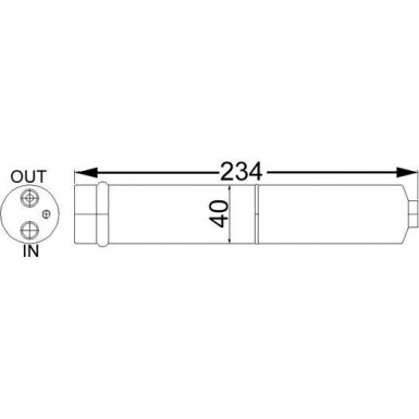 Mahle Trockner, Klimaanlage BEHR AD 247 000S