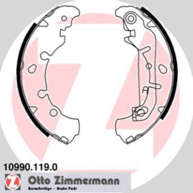 Zimmermann Bremsbackensatz 10990.119.0 Zimmermann Bremsbackensatz 10990.119.0