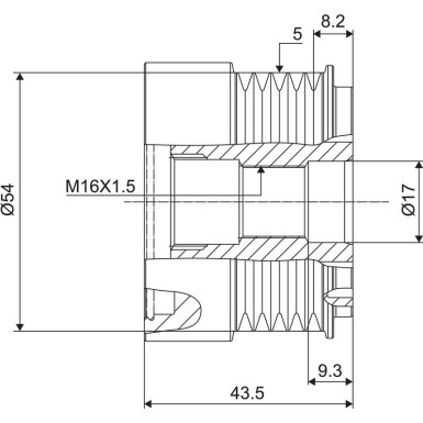 Valeo Generatorfreilauf VALEO NEW SPARE PART 588007