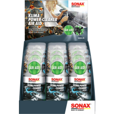 SONAX Klimaanlagenreiniger/-desinfizierer KlimaPowerCleaner antibakteriell Tdisplay KlimaPowerCleaner AirAid Thekendisplay 03231000