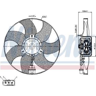 Nissens Lüfter, Motorkühlung 85543