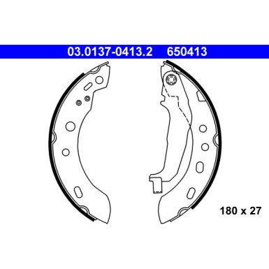 ATE Bremsbackensatz 03.0137-0413.2 ATE Bremsbackensatz 03.0137-0413.2