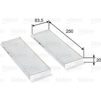 Valeo Filter, Innenraumluft VALEO ESSENTIAL 715748
