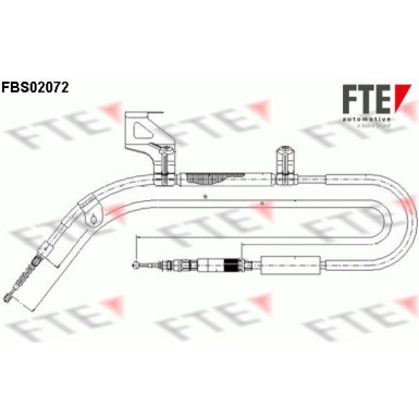 Seilzug, Feststellbremse 9250073 Seilzug, Feststellbremse 9250073