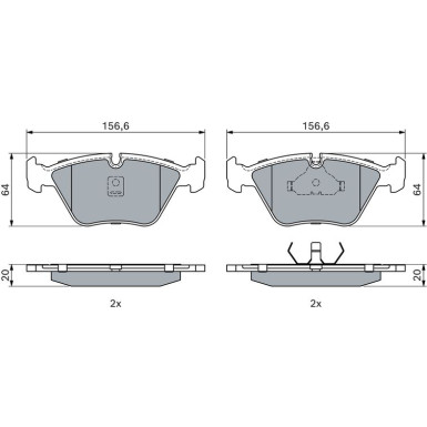 BOSCH Bremsbelagsatz, Scheibenbremse 0 986 490 640 BOSCH Bremsbelagsatz, Scheibenbremse 0 986 490 640