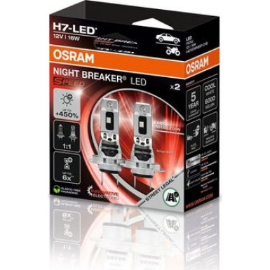 Osram Glühlampe, Fernscheinwerfer NIGHT BREAKER LED SPEED H7 450 64210DWNBSP-2HB
