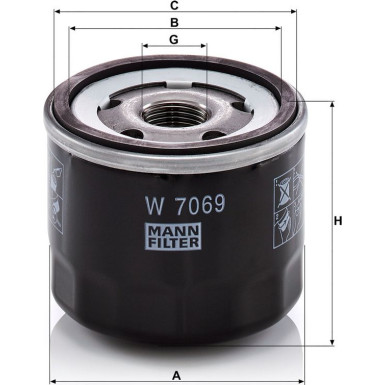 Mann-Filter Ölfilter W 7069 Mann-Filter Ölfilter W 7069