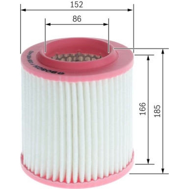 BOSCH F 026 400 443 Luftfilter BOSCH F 026 400 443 Luftfilter