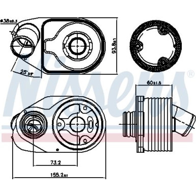 Nissens Ölkühler, Motoröl FIRST FIT 90888
