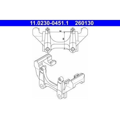 Halter, Bremssattel 11.0230-0451.1 Halter, Bremssattel 11.0230-0451.1
