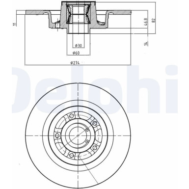 Delphi Bremsscheibe BG9026RS Delphi Bremsscheibe BG9026RS