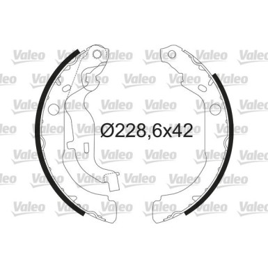 Valeo Bremsbackensatz 564210 Valeo Bremsbackensatz 564210
