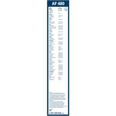 BOSCH AF 480 Scheibenwischer Aerofit 3 397 009 848