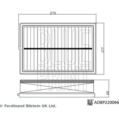 Blue Print Luftfilter ADBP220066 Blue Print Luftfilter ADBP220066