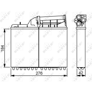 NRF Wärmetauscher, Innenraumheizung EASY FIT 58053