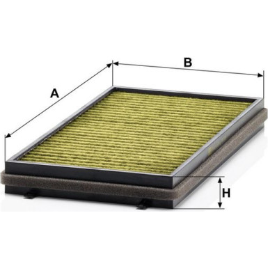 MANN-FILTER FP 3124-2 Innenraumfilter FreciousPlus Aktivkohlefilter mit Polyphenol, antibakteriell, Feinstaubfilter (PM 2.5)
