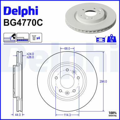 Delphi Bremsscheibe BG4770C